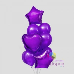 Букет из шаров «Фиолетовый бум»