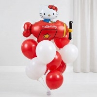 Букет из гелиевых шаров «Hello Kitty в самолёте»