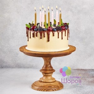 Свечи для торта "Золото-Розовый Блеск" 12шт