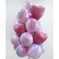 Букет из гелиевых шаров «Fashion hearts»