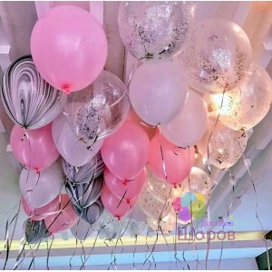 Воздушные шары под потолок «Розовые сны»