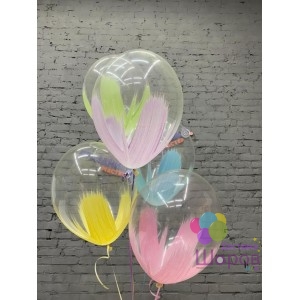 Воздушные шары под потолок «Ассорти Браш» 